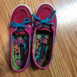 Girls Pink Sperry’s size 2